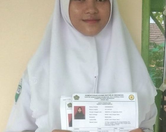Siti Aisyah dari MTSN 3 HSU Raih Juara 1 Matematika KSM Kabupaten/Kota dan Lolos ke Tingkat Provinsi Siti Aisyah dari MTSN 3 HSU Raih Juara 1 Matematika KSM Kabupaten/Kota dan Lolos ke Tingkat Provinsi