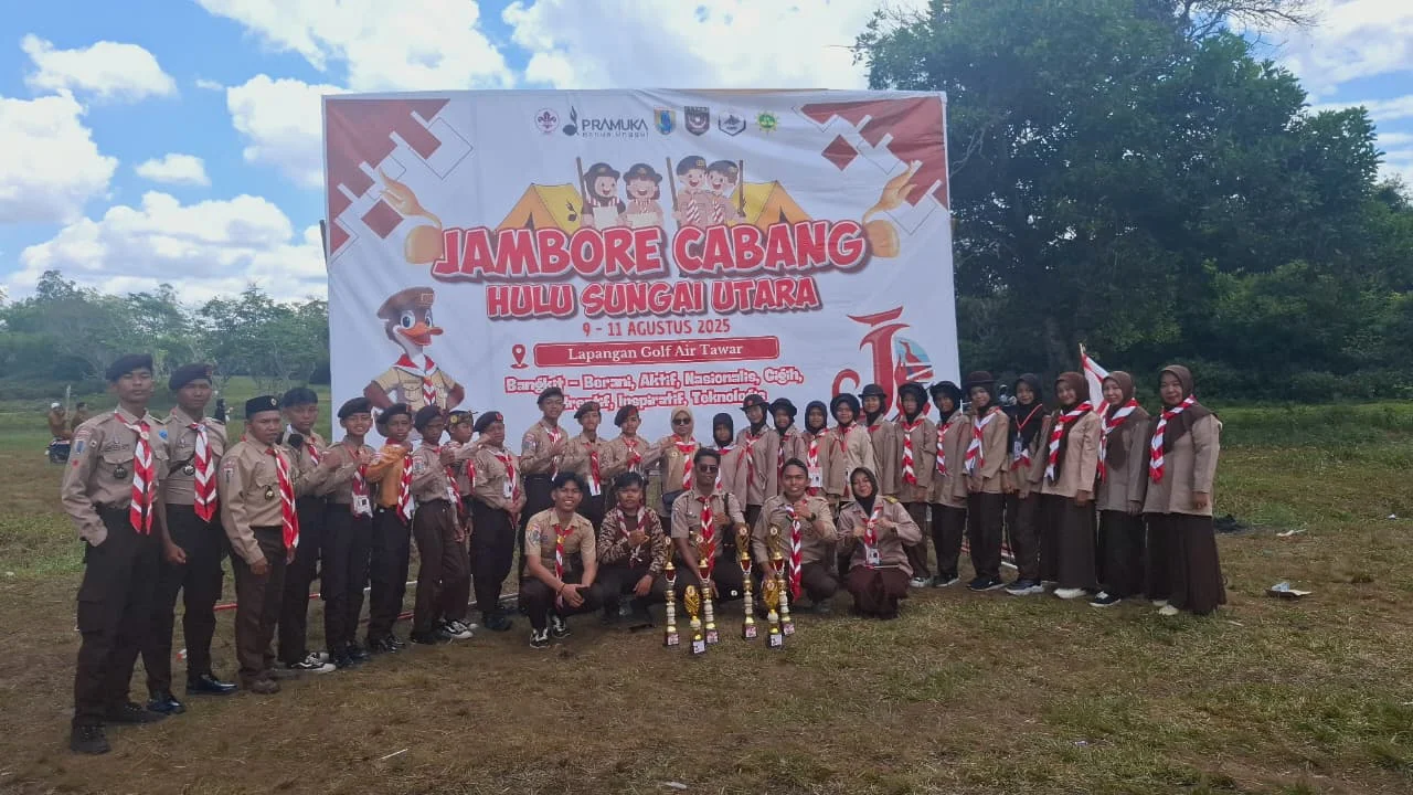 Pangkalan MTsN 3 HSU Sukses Raih Prestasi di Jambore Cabang Hulu Sungai Utara 2025